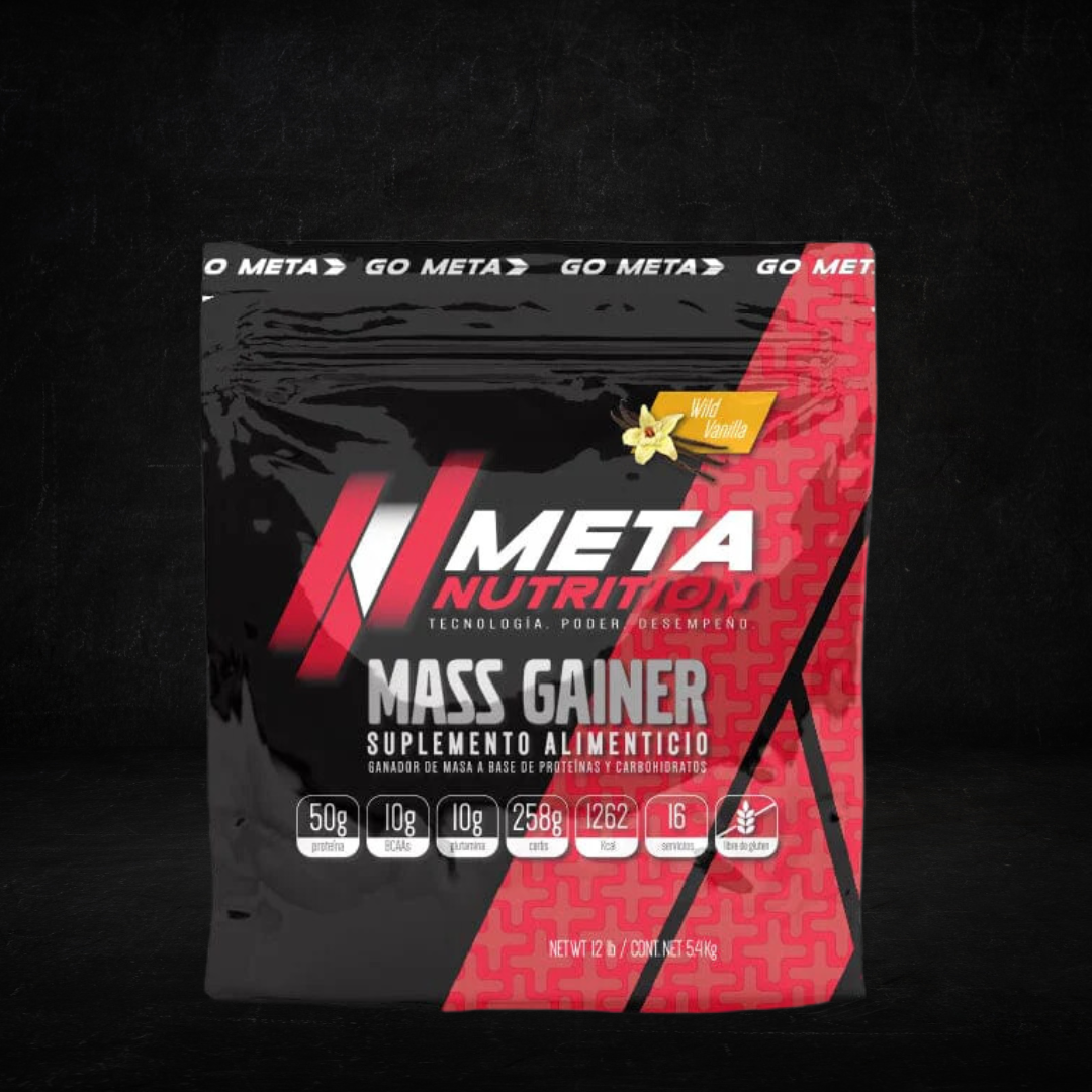 MASS GAINER, 12 LIBRAS, META NUTRITION.