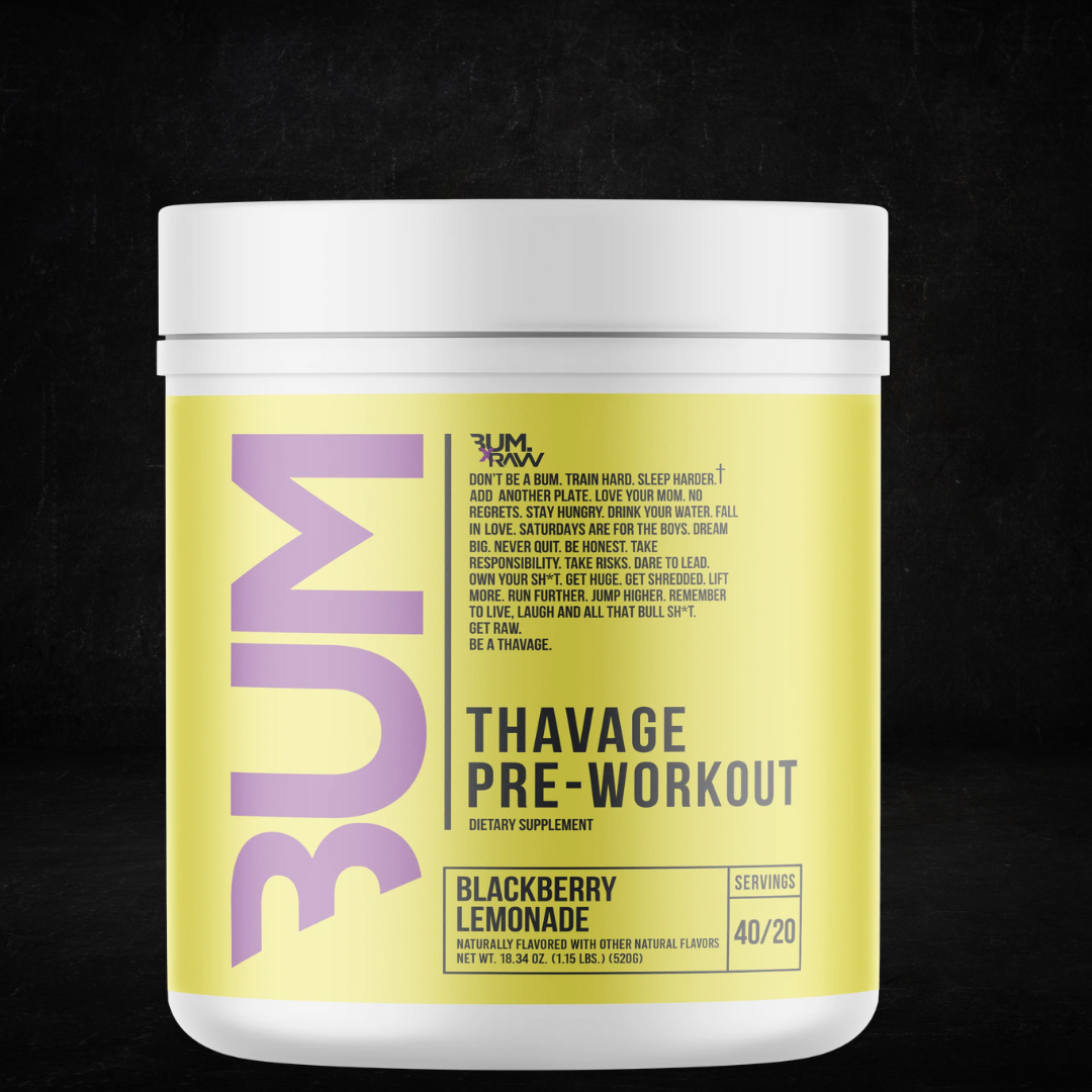 CBUM THAVAGE, PRE ENTRENO, RAW.